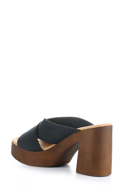 Shop Bos. & Co. Wilma Crisscross Platform Sandal In Black Suede