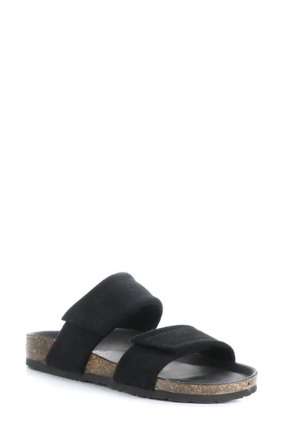 Shop Bos. & Co. Matteo Slide Sandal In Black Suede
