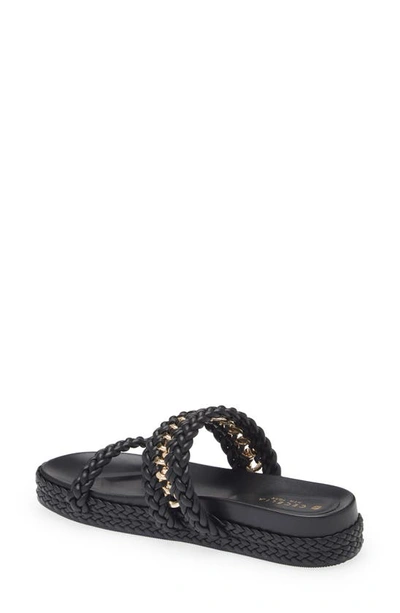 Shop Cecelia New York Penny Braided Slide Sandal In Black