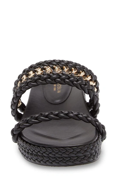Cecelia New York Penny Braided Slide Sandal In Black