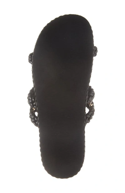 Cecelia New York Penny Braided Slide Sandal In Black