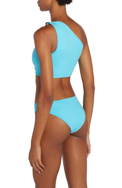 Shop Bottega Veneta Cutout One-shoulder Two-piece Swimsuit In Dip