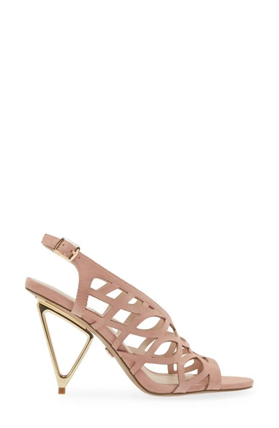 Shop Cecelia New York Charming Slingback Sandal In Sea Shell Pink Suede