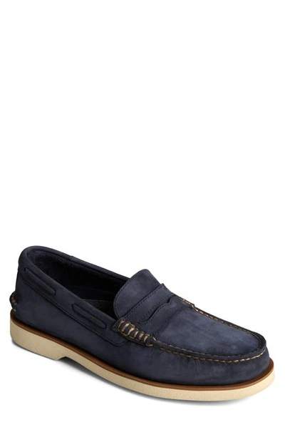 Shop Sperry Authentic Original Boat Shoe In Navy