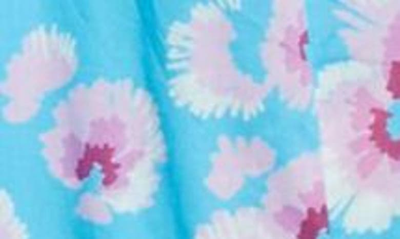 Shop Banjanan Mariana Floral Colorblock Cutout Cotton Dress In Floral Bright