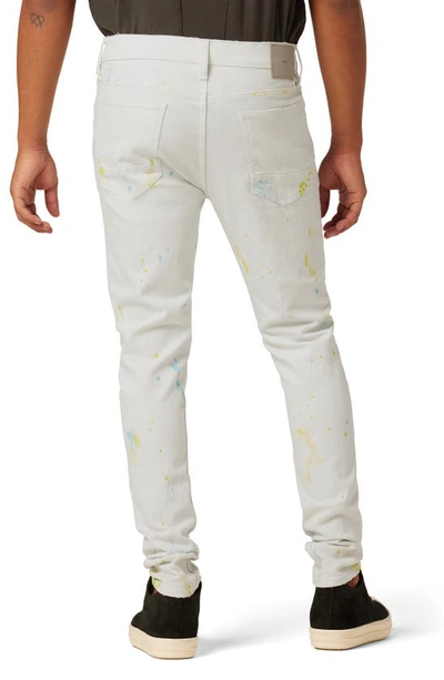 Shop Hudson Jeans Zack Paint Splatter Skinny Jeans In White Painter