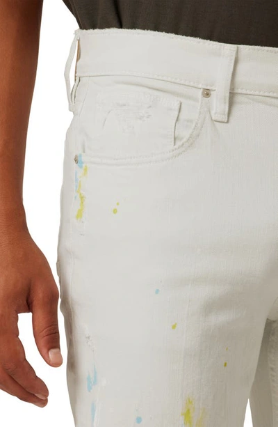 Shop Hudson Zack Paint Splatter Skinny Jeans In White Painter