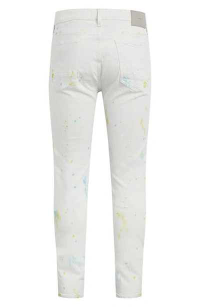 Shop Hudson Jeans Zack Paint Splatter Skinny Jeans In White Painter
