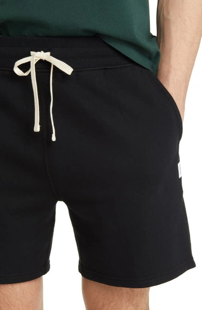 Reigning Champ Straight-leg Cotton Track Shorts In Black