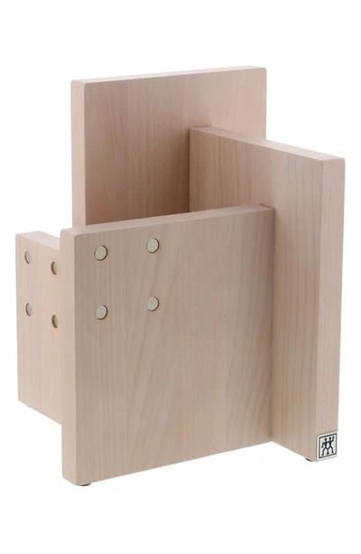 Shop Zwilling Italian Square Magnetic Beechwood Knife Block In White