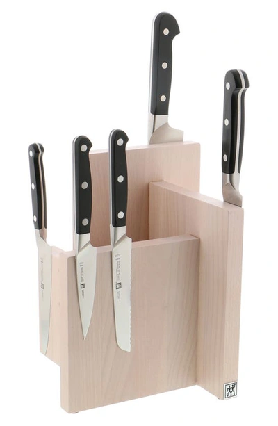 Shop Zwilling Italian Square Magnetic Beechwood Knife Block In White