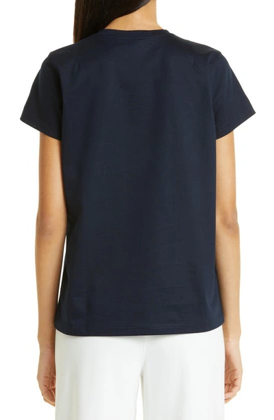Shop Akris Cotton Jersey T-shirt In 479 Navy