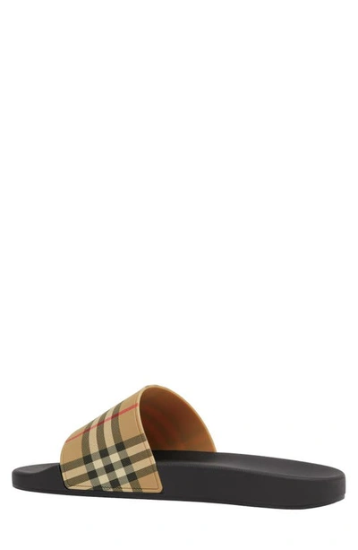 Burberry Furley Vintage Check Slides In Archive Beige