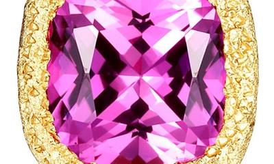 Lafonn Created Sapphire Cushion Stud Earrings In Purple