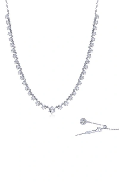 Lafonn Simulated Diamond Tennis Necklace In White