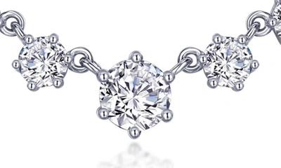 Lafonn Simulated Diamond Tennis Necklace In White