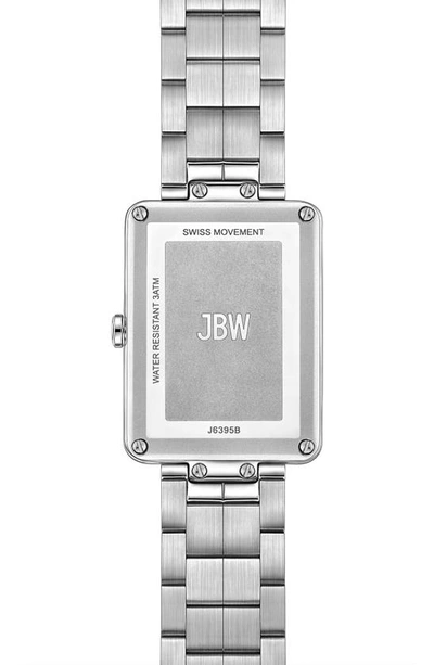 Jbw Mink Petite Lab Created Diamond Bracelet Watch, 23mm X 8mm In Silver