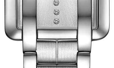 Jbw Mink Petite Lab Created Diamond Bracelet Watch, 23mm X 8mm In Silver