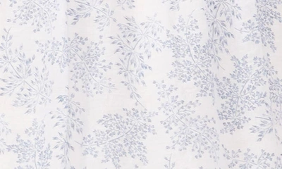 Cece Floral Pintuck Ruffle Cap Sleeve Lawn Blouse In Ultra White