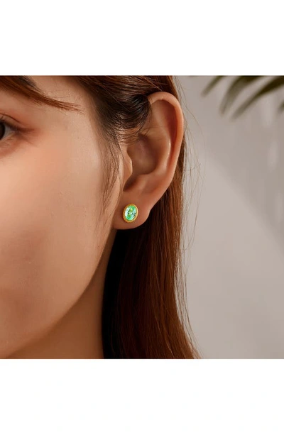 Shop Lafonn Lab Grown Green Sapphire Stud Earrings
