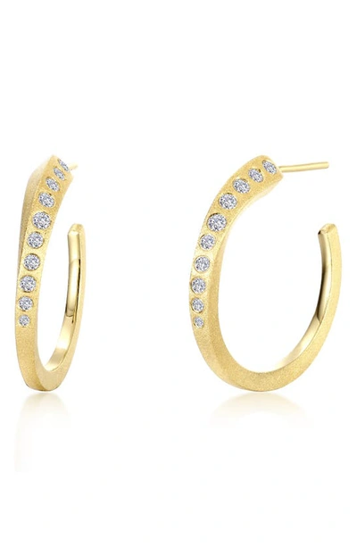 Shop Lafonn Charming Twisted Hoop Earrings In White