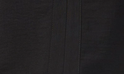 Cece Ruffle Split Neck Blouse In Rich Black