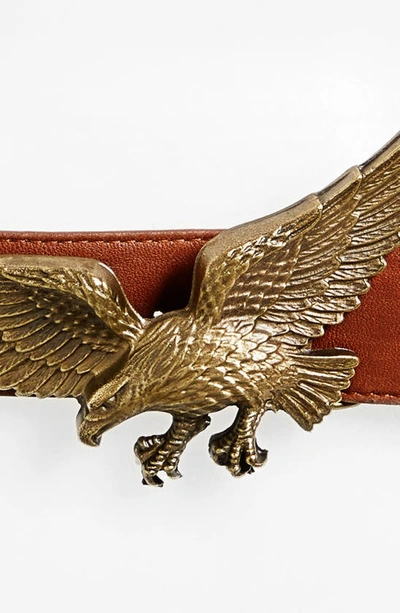 Shop Raina Eagle Leather Belt In Cognac