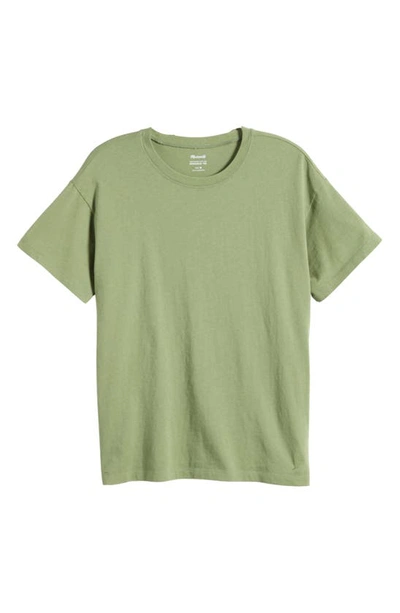 Shop Madewell Softfade Oversize Cotton T-shirt In Sweet Basil