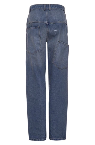 Shop Miaou Echo Drop Crotch Low Rise Baggy Jeans In Echo Denim