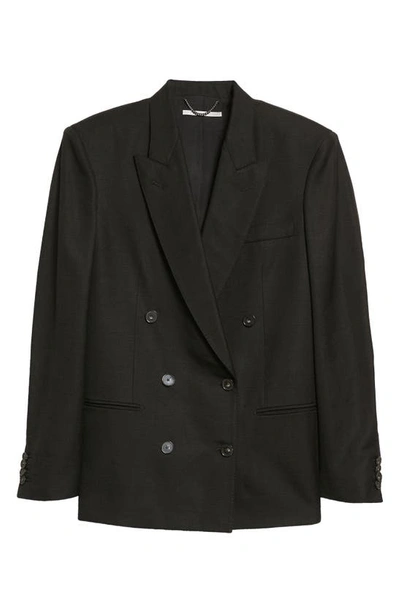 Shop Stella Mccartney Oversize Double Breasted Jacket In Black