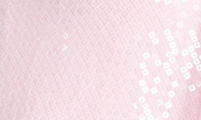 Shop Steve Madden Kady Sequin Long Sleeve Faux Wrap Minidress In Pink Tulle