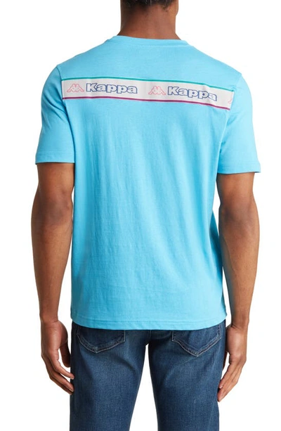 Shop Kappa Logo Solo Cotton Graphic Tee In Azure