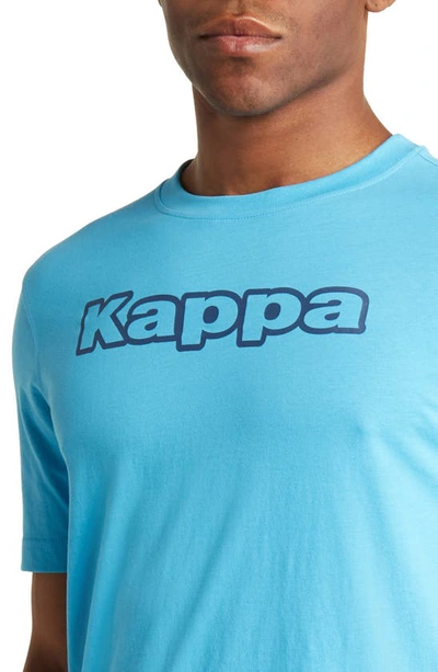 Shop Kappa Logo Solo Cotton Graphic Tee In Azure