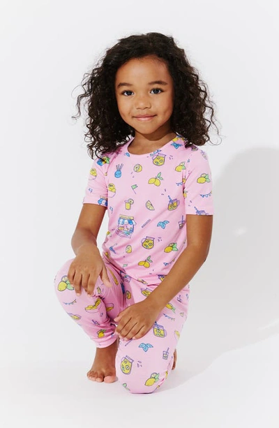 Shop Bellabu Bear Kids' Pink Lemonade Fitted Two-piece Pajamas