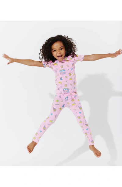 Shop Bellabu Bear Kids' Pink Lemonade Fitted Two-piece Pajamas