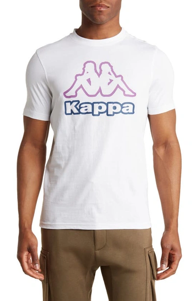 Shop Kappa Logo Gart Cotton Graphic Tee In Bright White
