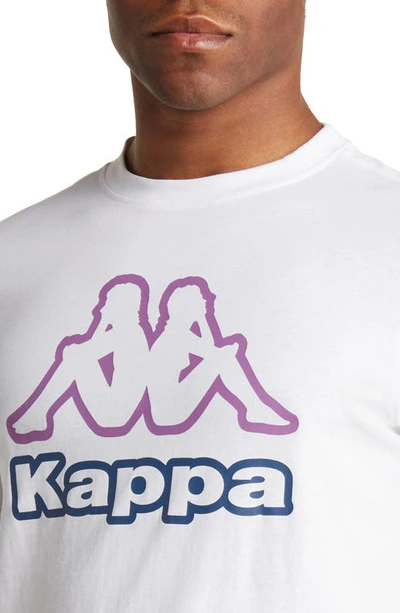 Shop Kappa Logo Gart Cotton Graphic Tee In Bright White