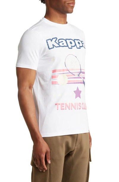 Shop Kappa Logo Print Cotton Graphic Tee In Bright White