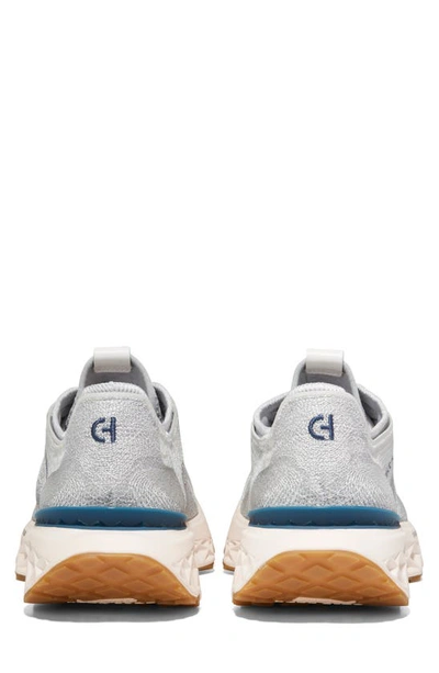 Shop Cole Haan 5.zerogrand Embrostitch Running Shoe In Optic White/ Micro Chip