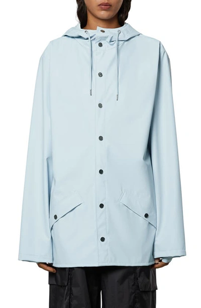 Shop Rains Snap Front Jacket In Sky