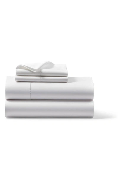 Polo Ralph Lauren Organic Sateen Bedding 624-thread Count Flat Sheet In Studio White