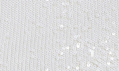 Dress The Population Emery White Long Sleeve Sequin Dress In White Multi