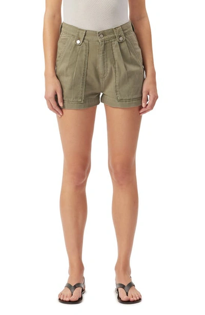 Shop Dl1961 Marie Cotton & Linen Shorts In Lt Coastal Plain