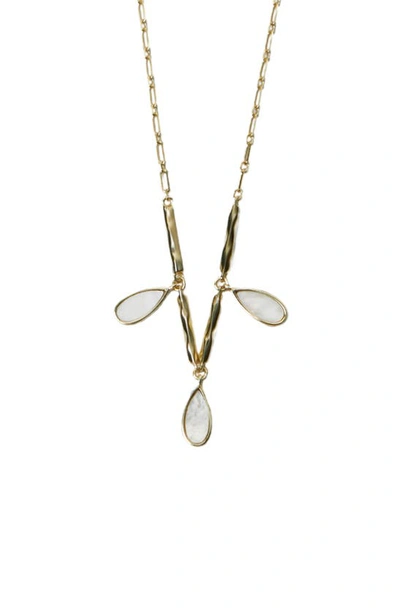 Argento Vivo Shaky Mother-of-pearl Charm Necklace In Gold