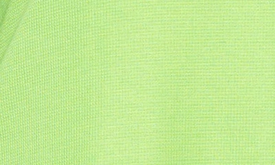 Buxom Couture Tie Back Long Sleeve Terry Dress In Green