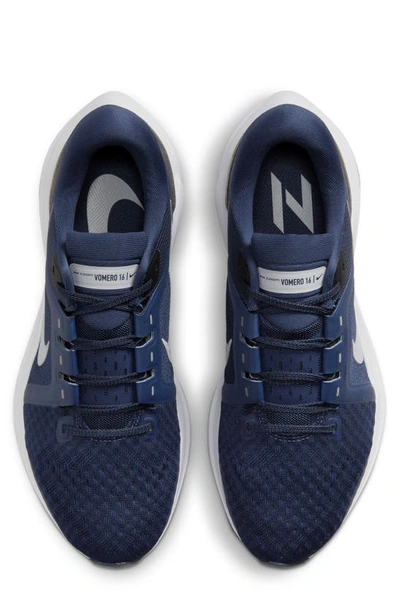 Shop Nike Air Zoom Vomero 16 Road Running Shoe In Navy/ White/ Black/ Grey