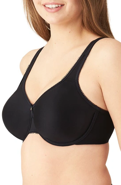 Shop Wacoal Basic Beauty Seamless Underwire Bra In Black