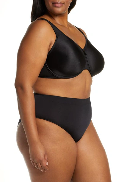 Shop Wacoal Basic Beauty Seamless Underwire Bra In Black