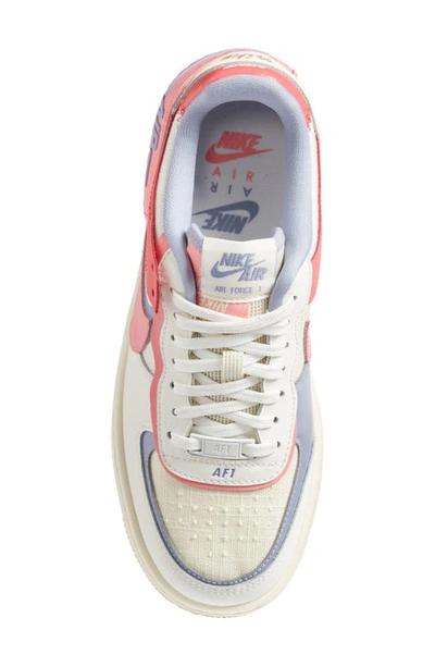 Shop Nike Air Force 1 Shadow Sneaker In Sail/ Coral/ Indigo Haze