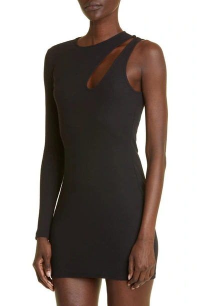 Shop K.ngsley Gender Inclusive R4 Long Sleeve Knit Cutout Dress In Black